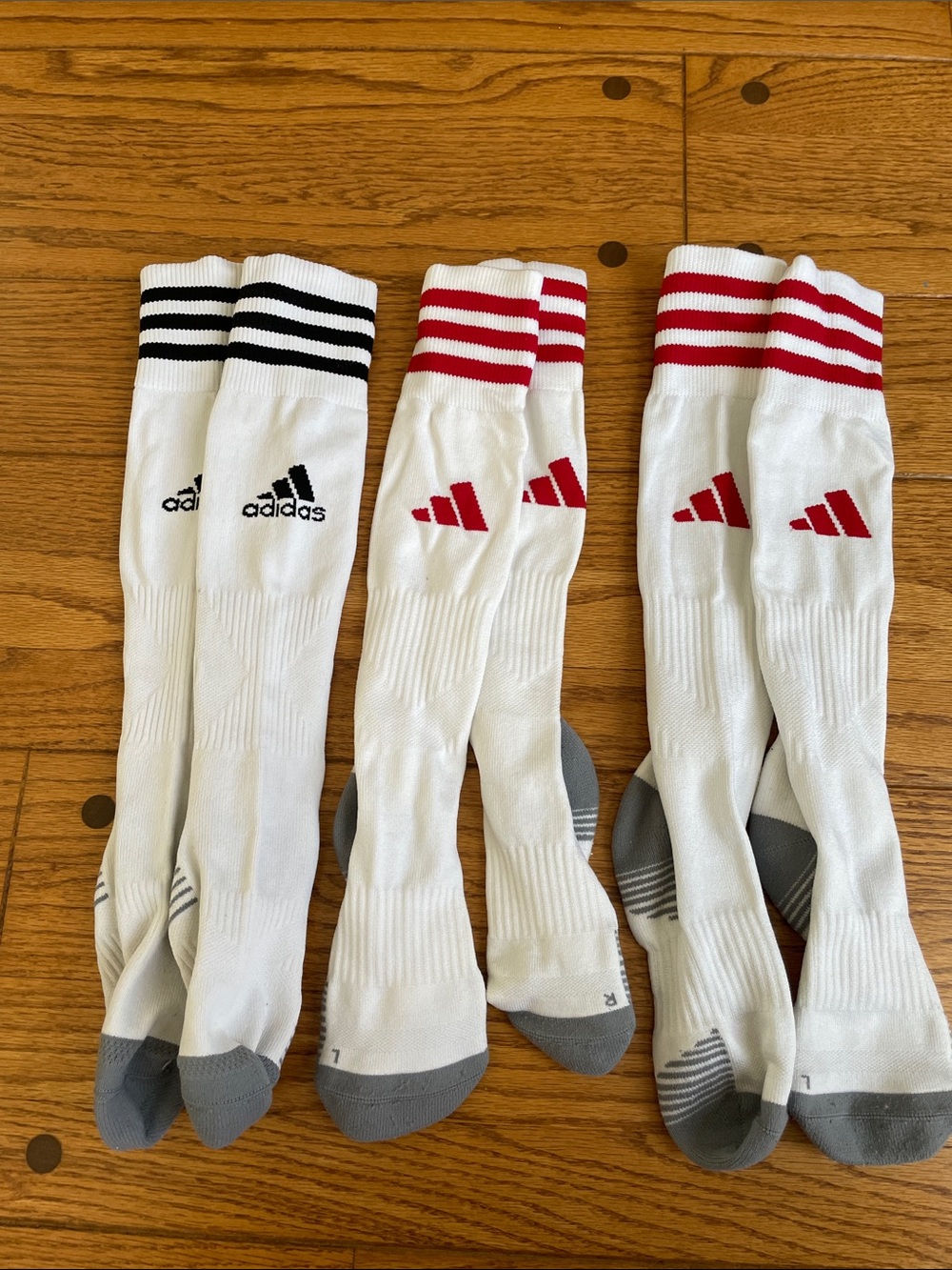 adidas White Knee-High soccer Socks bundle- size sm